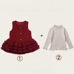 [80-140cm] ジャンパースカート&ニットセーター