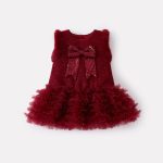 [73-100cm] 蝶結び チュール 厚手 ワンピース - Image 4