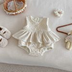 [66-90cm] ジャカードキルティング あったか カバーオール - Image 5