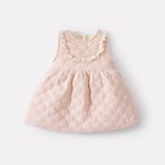 [73-100cm] レース襟 キルティング 裏起毛 ワンピース - Image 10