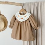 [73-120cm]長袖 ワンピース おしゃれ 刺繍 レトロ - Image 7