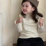 [73-110cm] 韓国風 ニット襟 中綿アウター - Image 2