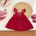 [66-100cm] 蝶結び 刺繍 あったか ロンパース、ワンピース - Image 13