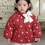 [73-100cm] 韓国風 ドット 蝶結び アウター - Image 3