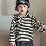 [73-110cm] 韓国風 キャラ柄 中綿アウター