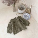 [73-100cm]ベビー 女の子 シャツ 花柄 丸襟 スウィート - Image 3