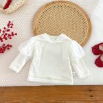 [66-100cm] 蝶結び 刺繍 あったか ロンパース、ワンピース - Image 3