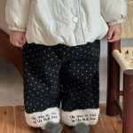 [73-110cm] 韓国風 ニット襟 中綿アウター - Image 4