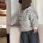 [73-110cm] チェック フード付き ジャケット - Image 3