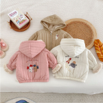 [73-120cm]おしゃれ 合わせやすい 厚手 フード付き アウター - Image 2