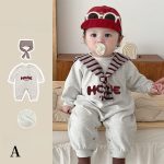 [66-100cm]英字&子犬柄 ケープ付き カバーオール - Image 12