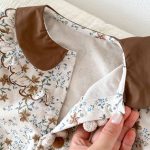 [66-90cm]ロンパース ブラウン花 可愛い 肌に優しい ベビー服 - Image 8