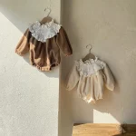 [66-90cm] フリル襟 ロンパース - Image 10