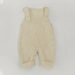 [66-90cm]サロペット シンプル リブ シンプル 肌に優しい - Image 7