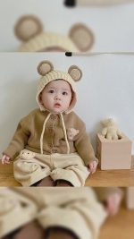 [66-100cm] ボタン カーディガン 無地 ニット セーター - Image 6