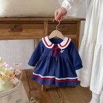 [66-100cm]姉妹お揃いコーデ ウサギ柄 セーラー風 ロンパース/ワンピース - Image 3