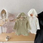 [66-90cm] 韓国風 帽子付き ワッフル オールインワン - Image 7