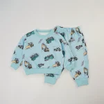 [80-130cm] 車プリント カジュアル セットアップ - Image 4