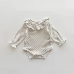 [66-90cm]ロンパース フリル 小花柄 肌触り良い ベビー服 - Image 3