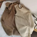 [80-130cm] レトロ シンプル サロペット - Image 3