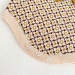 [66-90cm]からし色 レトロ ニット サロペット - Image 4