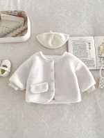 [66-100cm] ポケット付き ボア アウター - Image 9