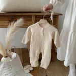 [66-100cm] シンプル クールネック オールインワン - Image 2