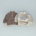 [80-130cm] ハーフジッパー トレーナー - Image 2