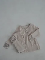 [80-130cm]韓国風 クールネック セットアップ - Image 3