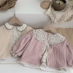 [66-90cm] パフスリーブ リブ カーディガン - Image 13