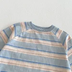 [66-90cm]ロンパース オールインワン ボーダー ベビー服