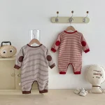 [66-90cm] ボーダー オールインワン - Image 2