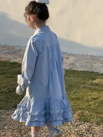 [90-150cm] フリル裾 ワンピース - Image 12