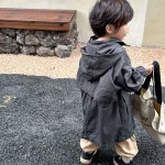 [80-150cm] フード付き ロング アウター - Image 16