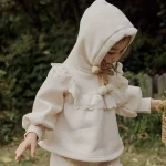 [90-150cm] フリル フード付きプル オーバー - Image 2