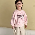 [80-150cm] 英字プリント トレーナー - Image 12