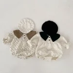 [66-100cm]ロンパース ドットOR花柄 肌触り良い ベビー服 - Image 2