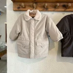 [80-150cm] ボア襟 ロングコート - Image 3