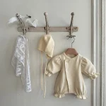 [66-90cm]パフスリーブノーカラー ロンパース - Image 6