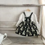 [66-120cm]パフスリーブ トップス or サロペット ワンピース - Image 4