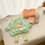 [66-90cm]スウェット スマイル柄 英字 可愛い トップス - Image 12