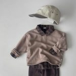 [66-120cm]スウェット 無地 クルーネック ルーズ 着心地良い トップス - Image 16