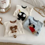 [66-90cm] サイドボタンカートゥーン オールインワン - Image 8