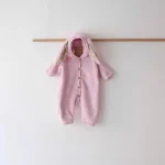 [66-90cm] ウサギデザインボア オールインワン