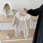 [66-100cm] レース襟 小花柄 オールインワン - Image 2