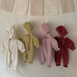 [66-90cm]ロンパース&帽子 セット 無地 肌に優しい ベビー服 - Image 16