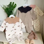 [66-90cm]オールインワン 犬ORリボンORウサギ柄 肌触り良い ベビー服 - Image 5