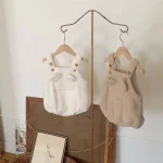 [66-90cm] 熊デザイン フリース ロンパース - Image 3