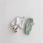 [80-120cm]セットアップ 英字柄 カジュアル 合わせやすい 二点セット - Image 6