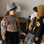 [80-140cm] 花柄 セーター - Image 10